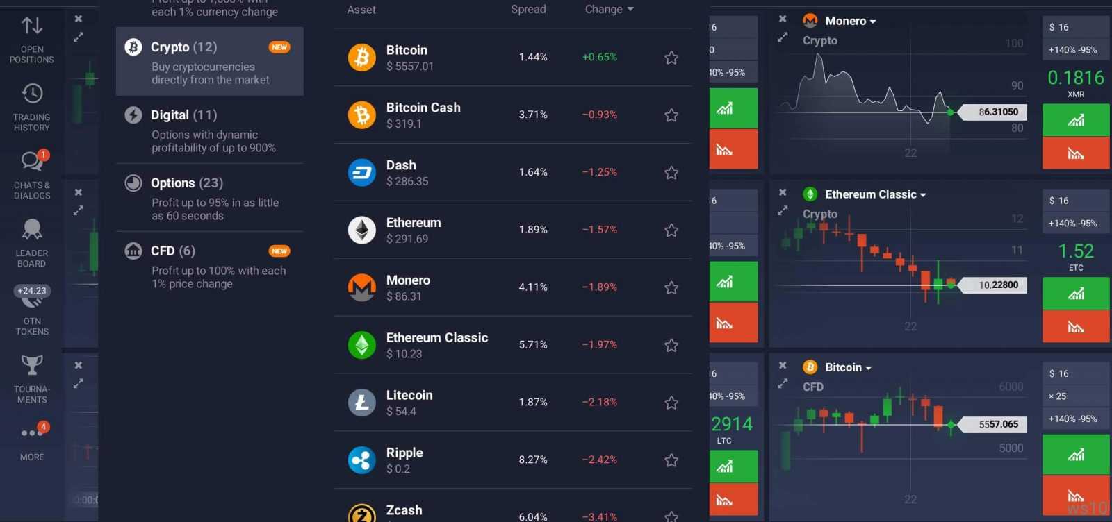cryptocurrency demo trading app
