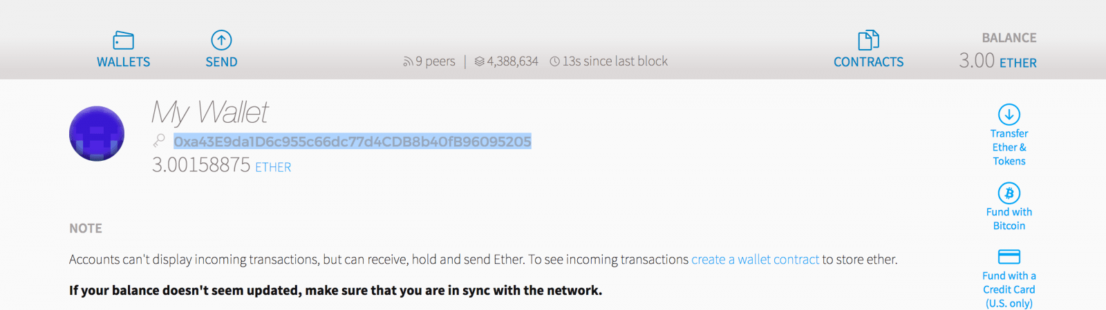 can i launch ethereum wallet before nodes sync