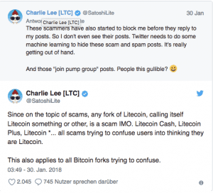 Charlie Lee tweet