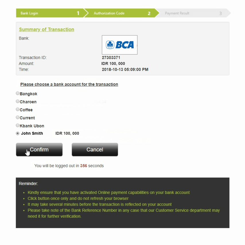 Deposit indonesia